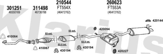 Klarius 330764E - Система випуску ОГ autocars.com.ua