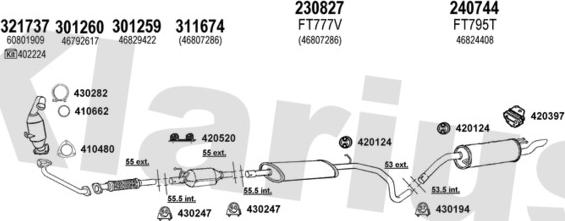 Klarius 330869E - Система випуску ОГ autocars.com.ua