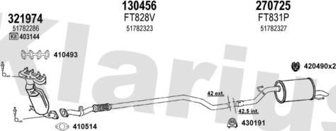 Klarius 330904E - Система випуску ОГ autocars.com.ua