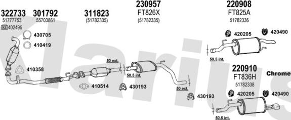 Klarius 330910E - Система випуску ОГ autocars.com.ua