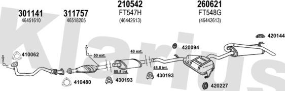 Klarius 330917E - Система випуску ОГ autocars.com.ua