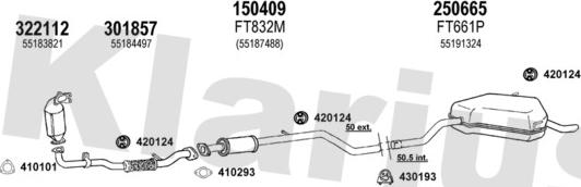 Klarius 330930E - Система випуску ОГ autocars.com.ua