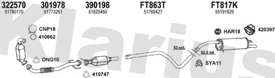 Klarius 330987U - Система випуску ОГ autocars.com.ua