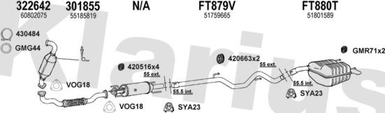 Klarius 331032U - Система выпуска ОГ avtokuzovplus.com.ua