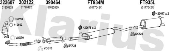 Klarius 331082U - Система випуску ОГ autocars.com.ua
