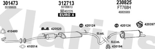 Klarius 331115E - Система випуску ОГ autocars.com.ua