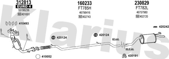 Klarius 331120E - Система випуску ОГ autocars.com.ua