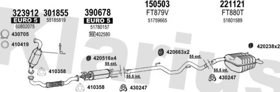 Klarius 331145E - Система выпуска ОГ avtokuzovplus.com.ua