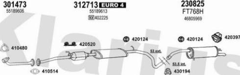 Klarius 331155E - Система випуску ОГ autocars.com.ua