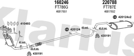 Klarius 331189U - Система випуску ОГ autocars.com.ua