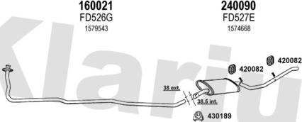 Klarius 360008E - Система випуску ОГ autocars.com.ua