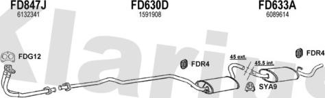 Klarius 360061U - Система випуску ОГ autocars.com.ua