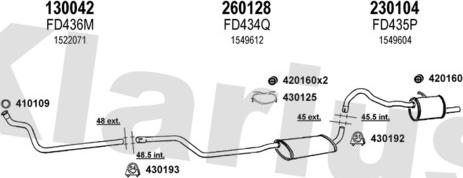 Klarius 360110E - Система випуску ОГ autocars.com.ua