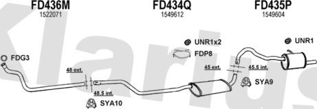 Klarius 360110U - Система випуску ОГ autocars.com.ua