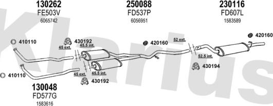 Klarius 360151E - Система випуску ОГ autocars.com.ua