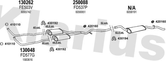Klarius 360168E - Система випуску ОГ autocars.com.ua