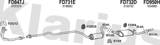 Klarius 360353U - Система випуску ОГ autocars.com.ua