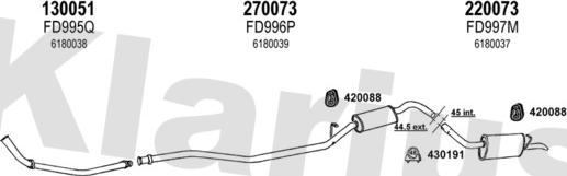 Klarius 360487E - Система випуску ОГ autocars.com.ua