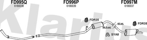 Klarius 360487U - Система випуску ОГ autocars.com.ua
