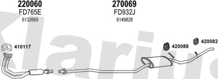 Klarius 360518E - Система випуску ОГ autocars.com.ua