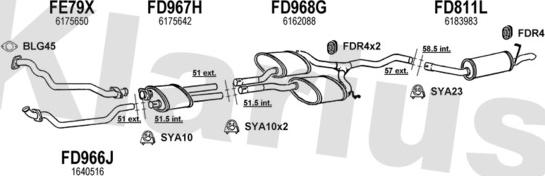 Klarius 360547U - Система випуску ОГ autocars.com.ua