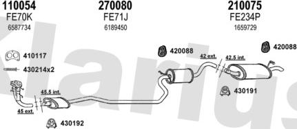 Klarius 360688E - Система випуску ОГ autocars.com.ua