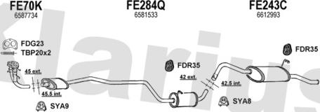 Klarius 360735U - Система випуску ОГ autocars.com.ua