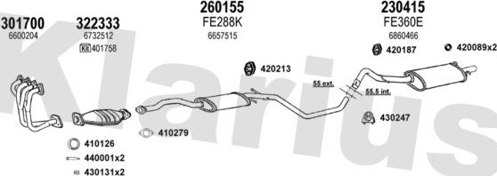 Klarius 360809E - Система випуску ОГ autocars.com.ua