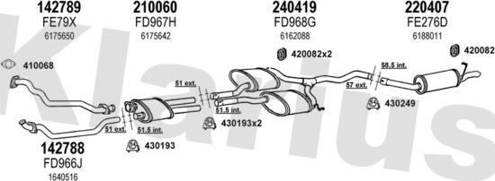 Klarius 360905E - Система випуску ОГ autocars.com.ua