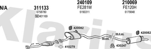 Klarius 360944E - Система випуску ОГ autocars.com.ua