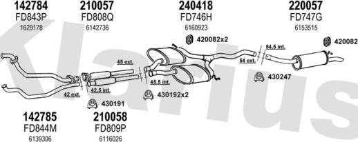 Klarius 360948E - Система випуску ОГ autocars.com.ua