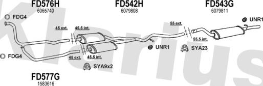 Klarius 361038U - Система випуску ОГ autocars.com.ua