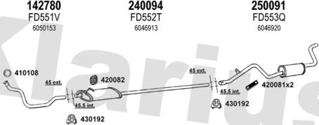 Klarius 361071E - Система випуску ОГ autocars.com.ua