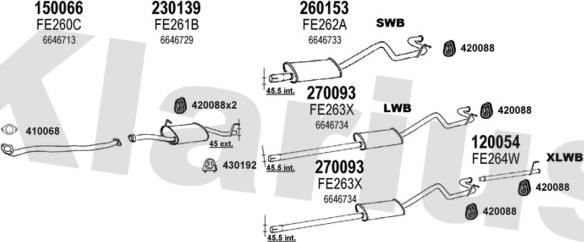 Klarius 361078E - Система випуску ОГ autocars.com.ua