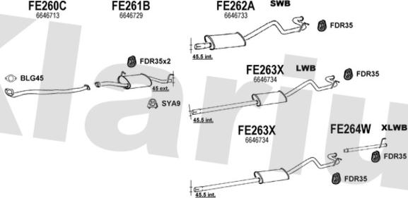 Klarius 361078U - Система випуску ОГ autocars.com.ua
