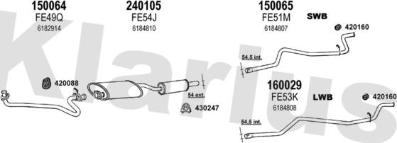 Klarius 361086E - Система випуску ОГ autocars.com.ua