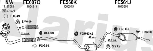 Klarius 361132U - Система випуску ОГ autocars.com.ua