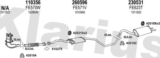 Klarius 361240E - Система випуску ОГ autocars.com.ua