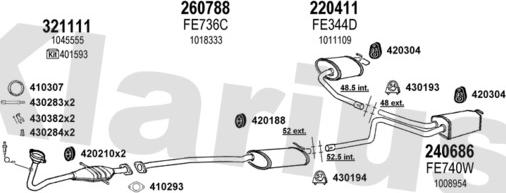 Klarius 361446E - Система випуску ОГ autocars.com.ua