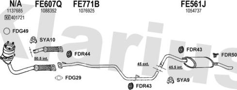 Klarius 361475U - Система випуску ОГ autocars.com.ua