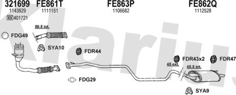 Klarius 361562U - Система випуску ОГ autocars.com.ua