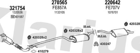 Klarius 361566E - Система випуску ОГ autocars.com.ua