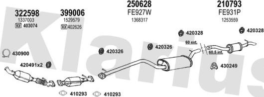 Klarius 361617E - Система випуску ОГ autocars.com.ua