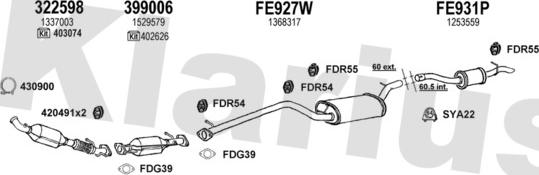 Klarius 361617U - Система випуску ОГ autocars.com.ua