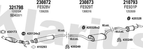 Klarius 361619E - Система випуску ОГ autocars.com.ua