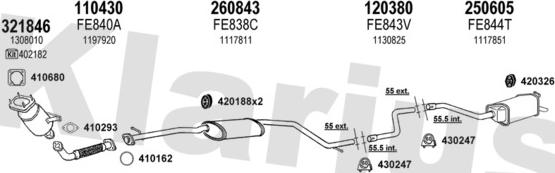 Klarius 361625E - Система випуску ОГ autocars.com.ua