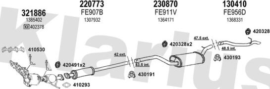 Klarius 361640E - Система випуску ОГ autocars.com.ua