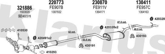 Klarius 361641E - Система випуску ОГ autocars.com.ua