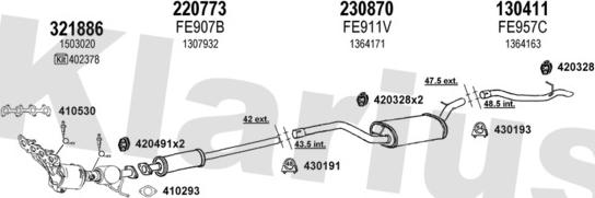 Klarius 361646E - Система випуску ОГ autocars.com.ua