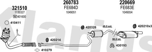 Klarius 361688E - Система випуску ОГ autocars.com.ua